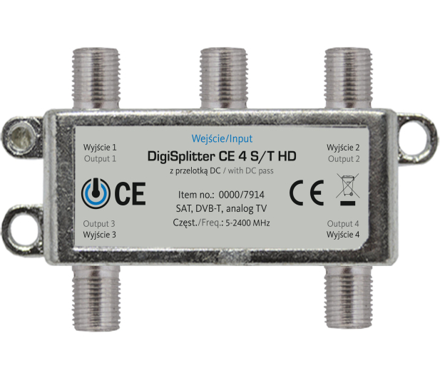 TechniSat Rozdzielacz DIGISPLITTER CE 4 HD - 1286664 - zdjęcie